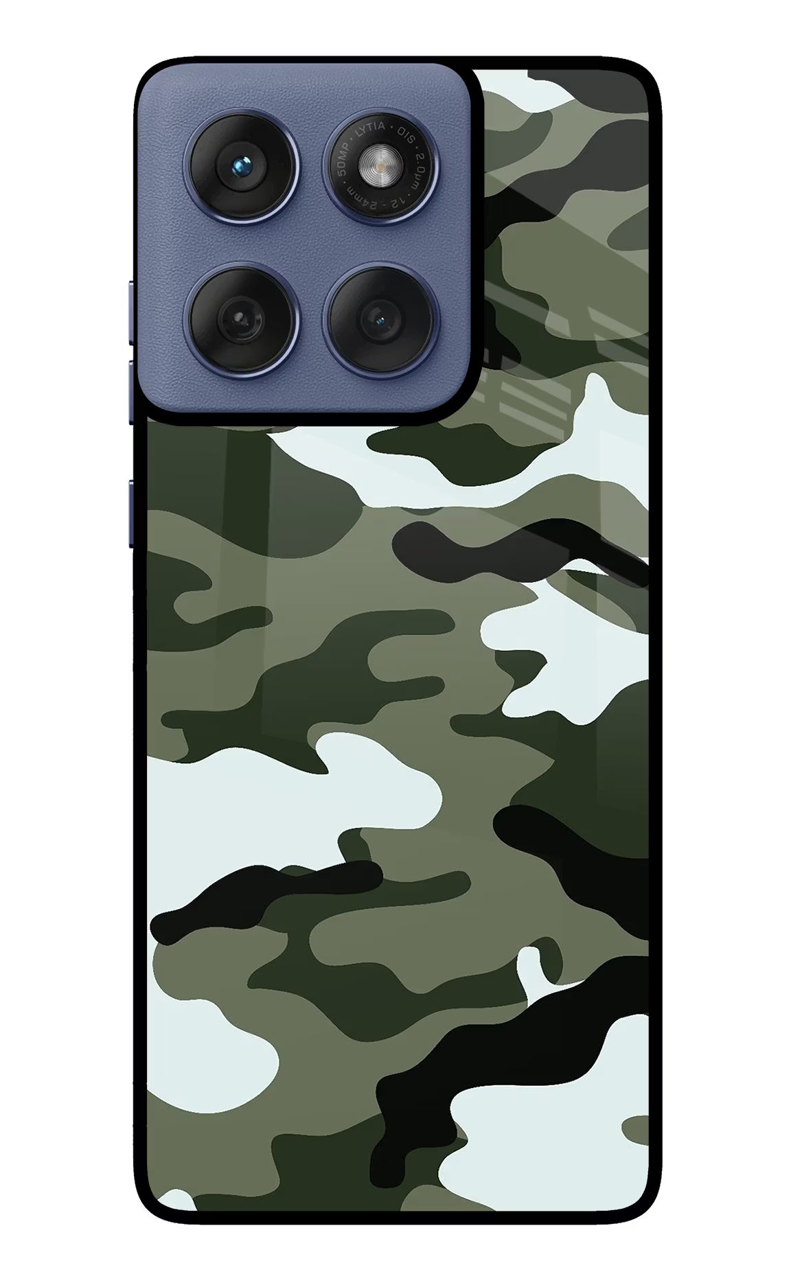 Camouflage Moto Edge 60 Fusion Glass Case Back Cover by Casekaro