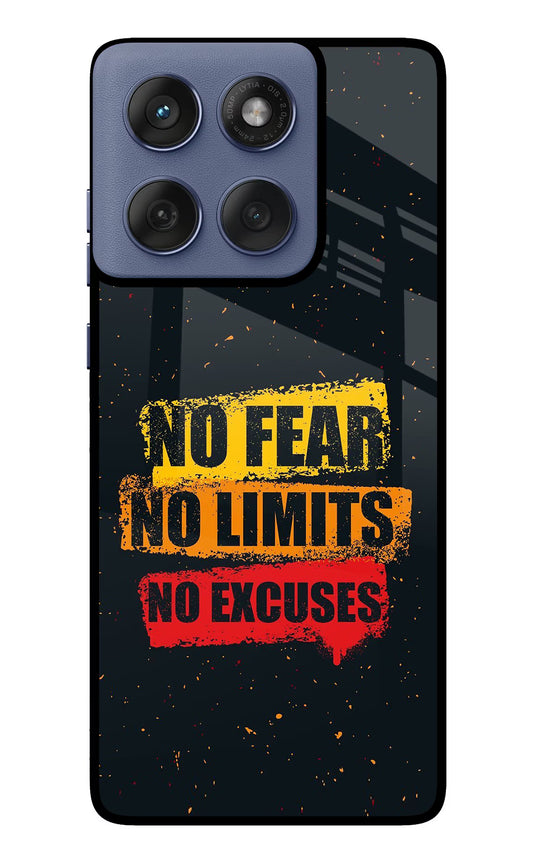 No Fear No Limits No Excuse Moto Edge 60 Fusion Glass Case