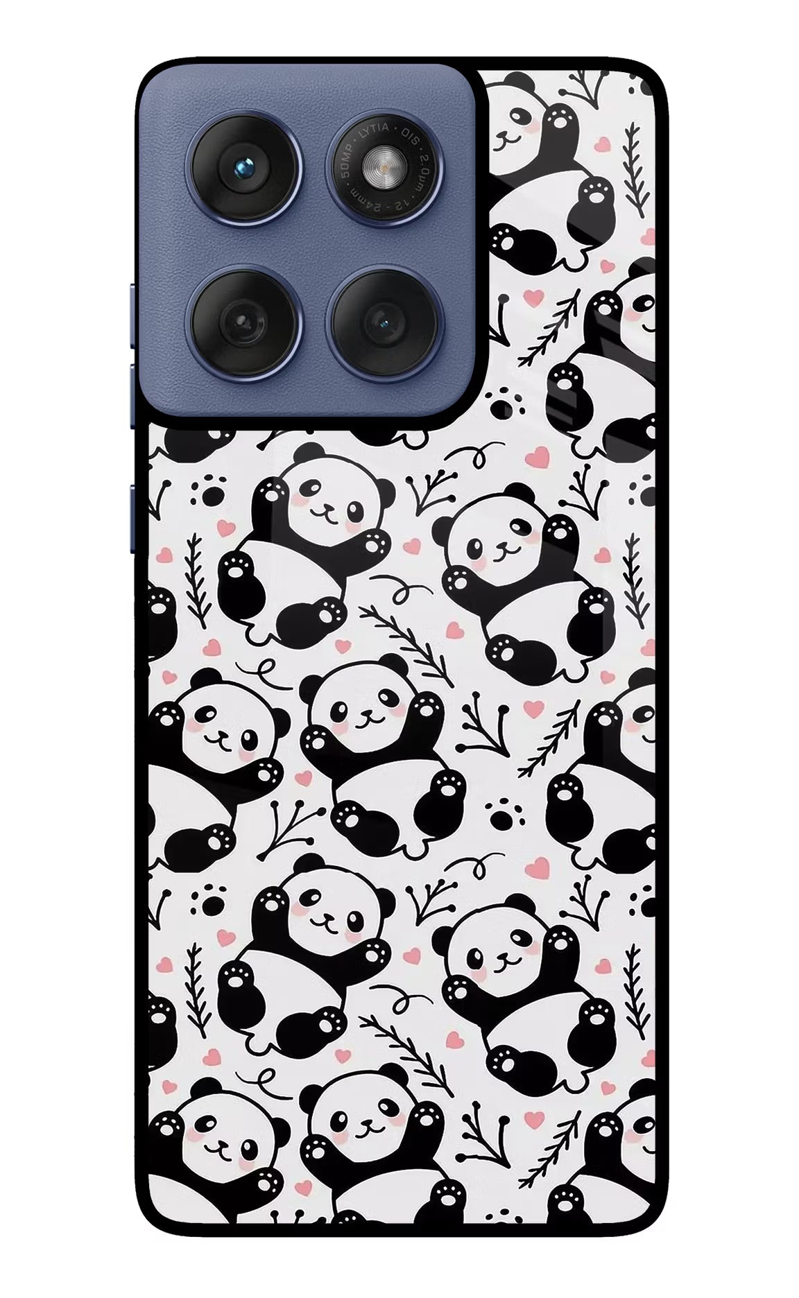 Cute Panda Moto Edge 60 Fusion Glass Case
