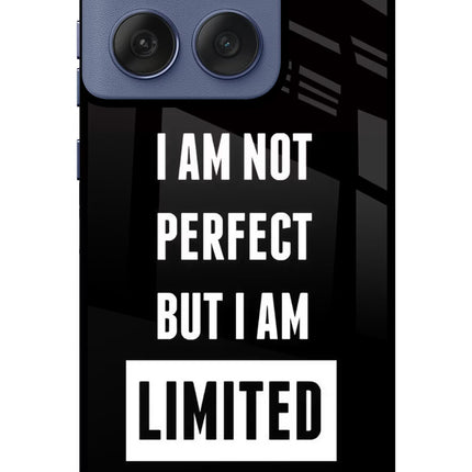 I Am Not Perfect But I Am Limited Edition Moto Edge 60 Fusion Glass Case Back Cover by Casekaro