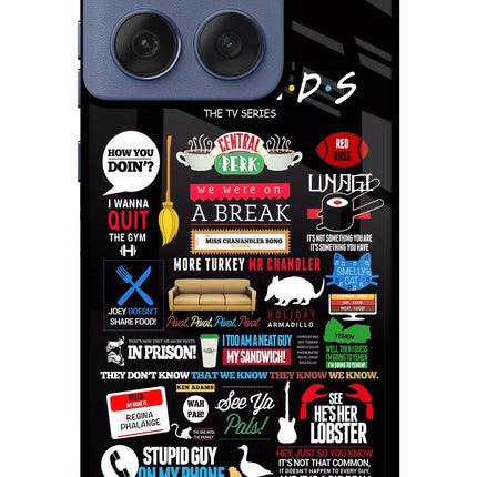 FRIENDS Moto Edge 60 Fusion Glass Case Back Cover by Casekaro