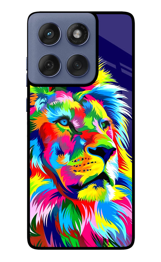 Vector Art Lion Moto Edge 60 Fusion Glass Case