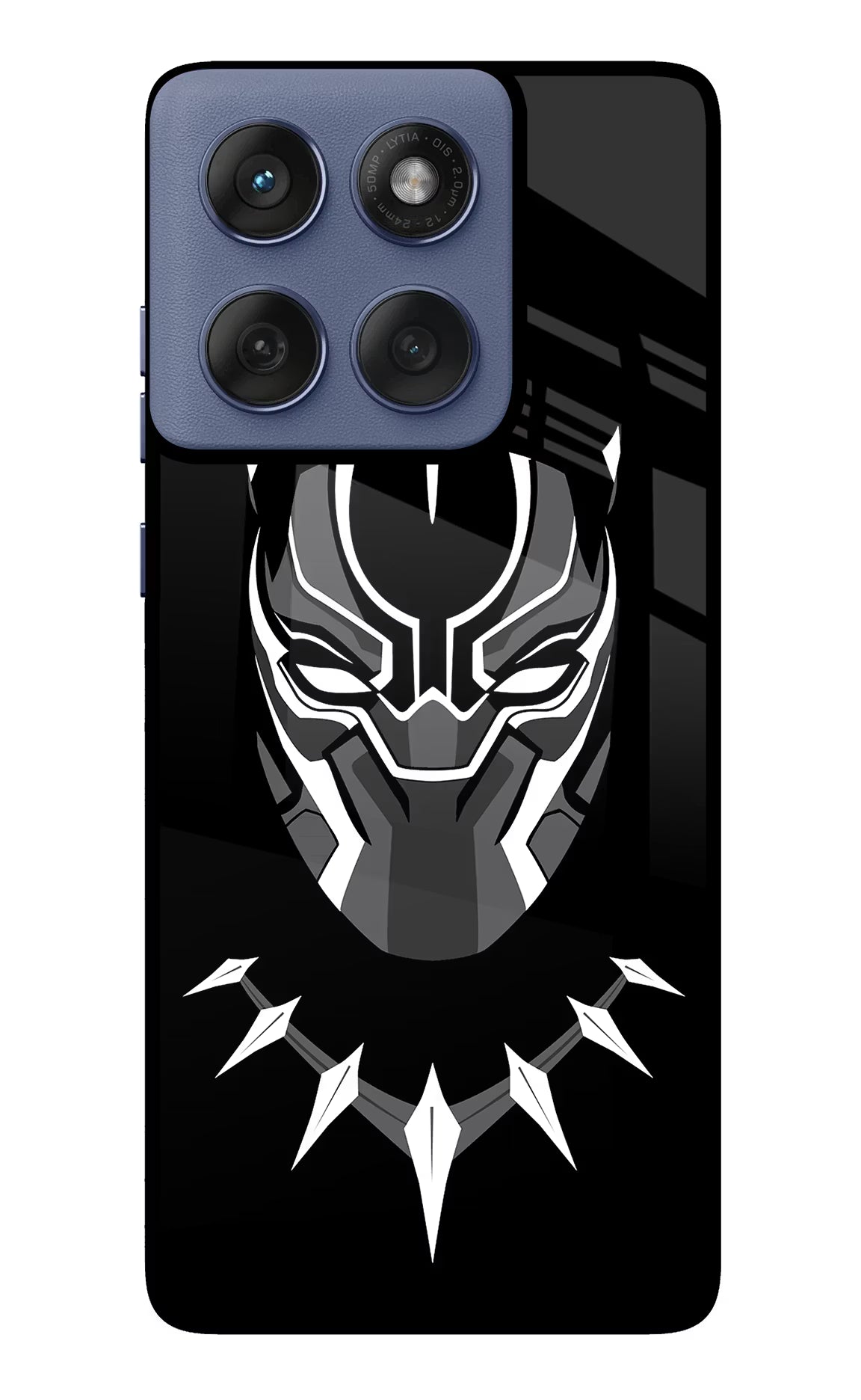 Black Panther Moto Edge 60 Fusion Glass Case