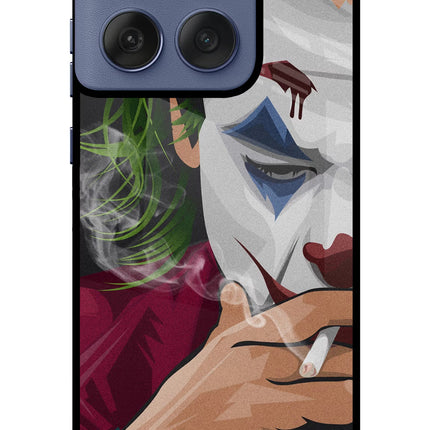 Joker Smoking Moto Edge 60 Fusion Glass Case Back Cover by Casekaro