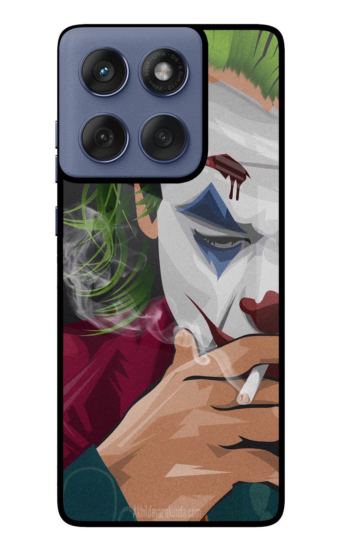 Joker Smoking Moto Edge 60 Fusion Glass Case Back Cover by Casekaro