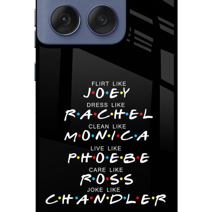 FRIENDS Character Moto Edge 60 Fusion Glass Case Back Cover by Casekaro