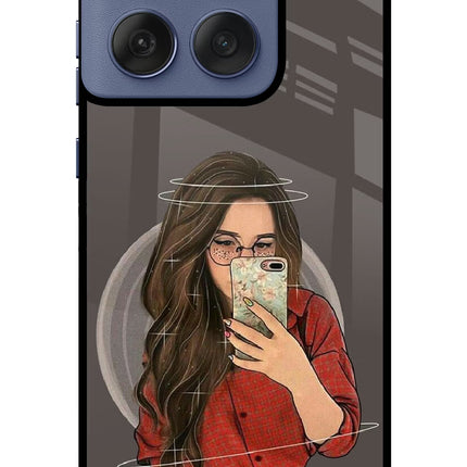 Selfie Queen Moto Edge 60 Fusion Glass Case Back Cover by Casekaro