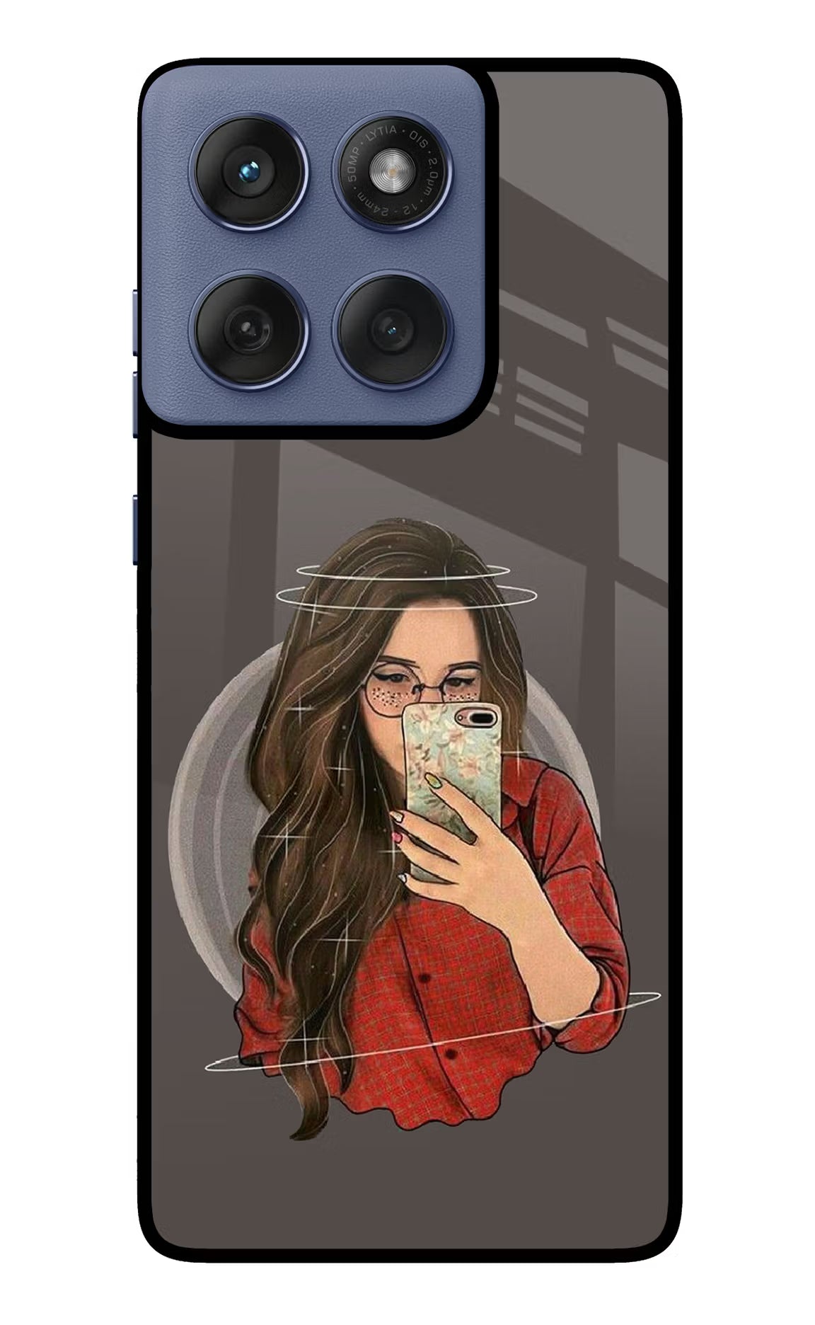 Selfie Queen Moto Edge 60 Fusion Glass Case Back Cover by Casekaro