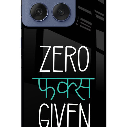 Zero Fucks Given Moto Edge 60 Fusion Glass Case Back Cover by Casekaro