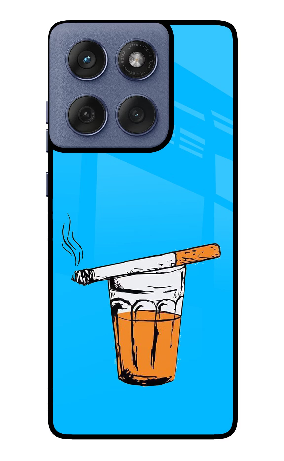 Chai Sutta Moto Edge 60 Fusion Glass Case Back Cover by Casekaro