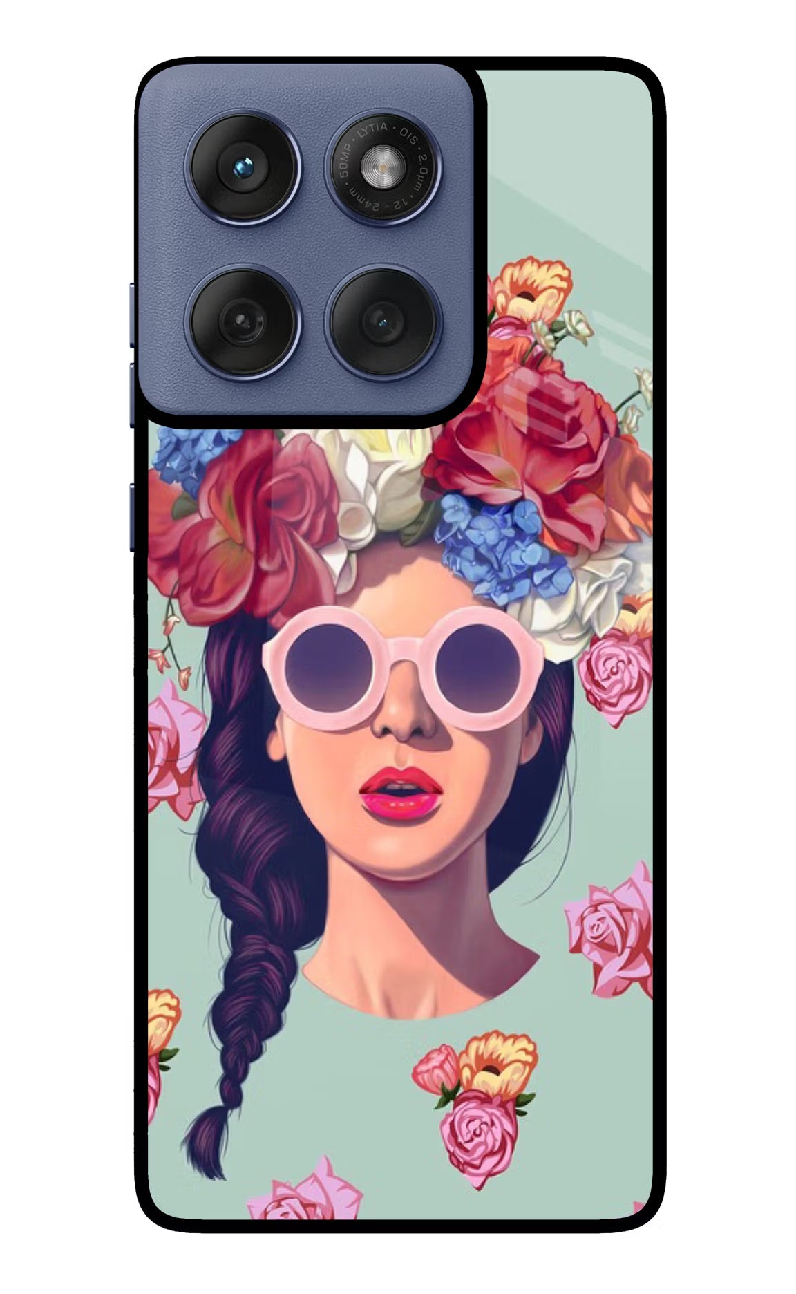 Pretty Girl Moto Edge 60 Fusion Glass Case Back Cover by Casekaro