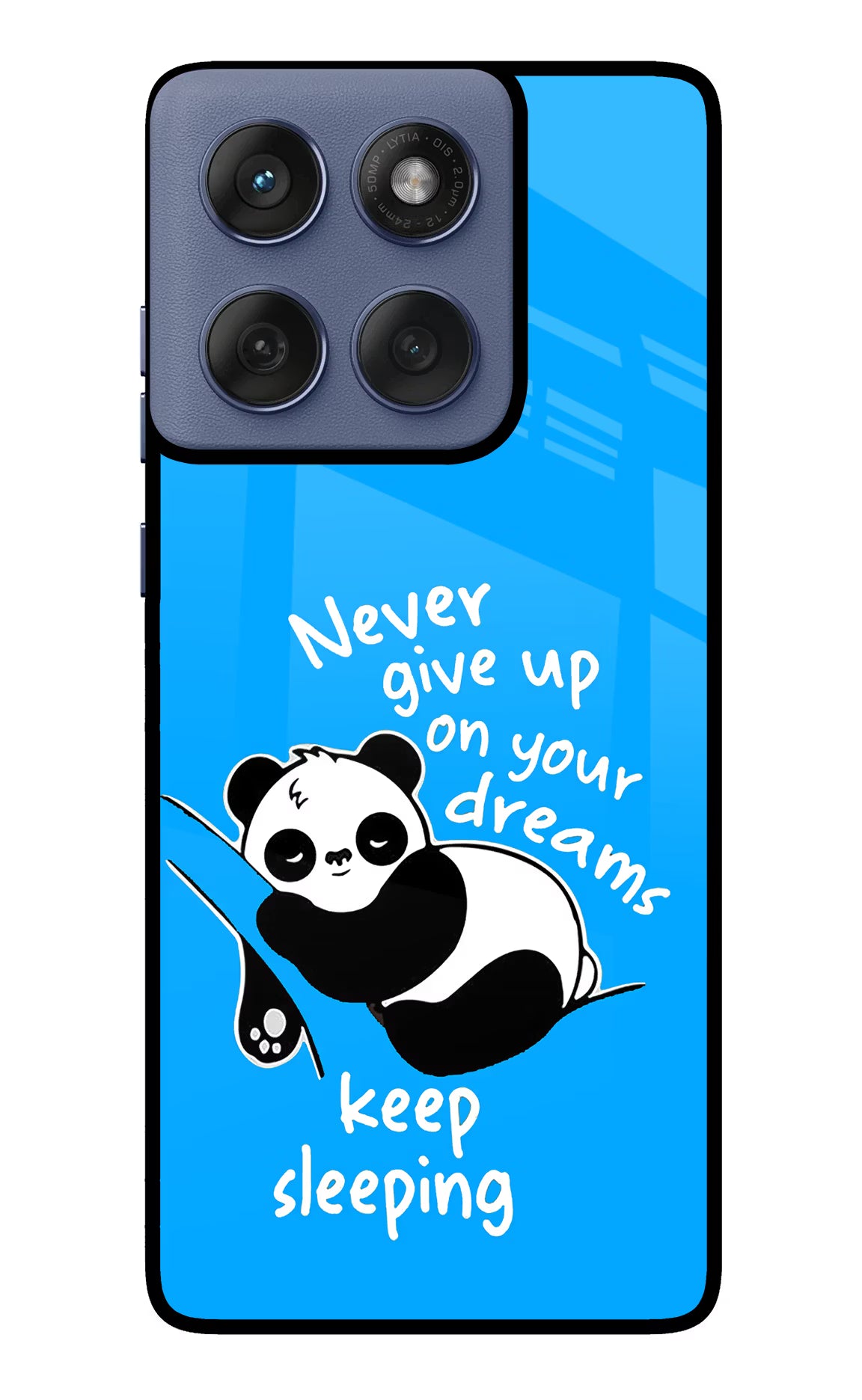 Keep Sleeping Moto Edge 60 Fusion Glass Case Back Cover by Casekaro