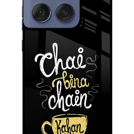 Chai Bina Chain Kaha Re Moto Edge 60 Fusion Glass Case Back Cover by Casekaro