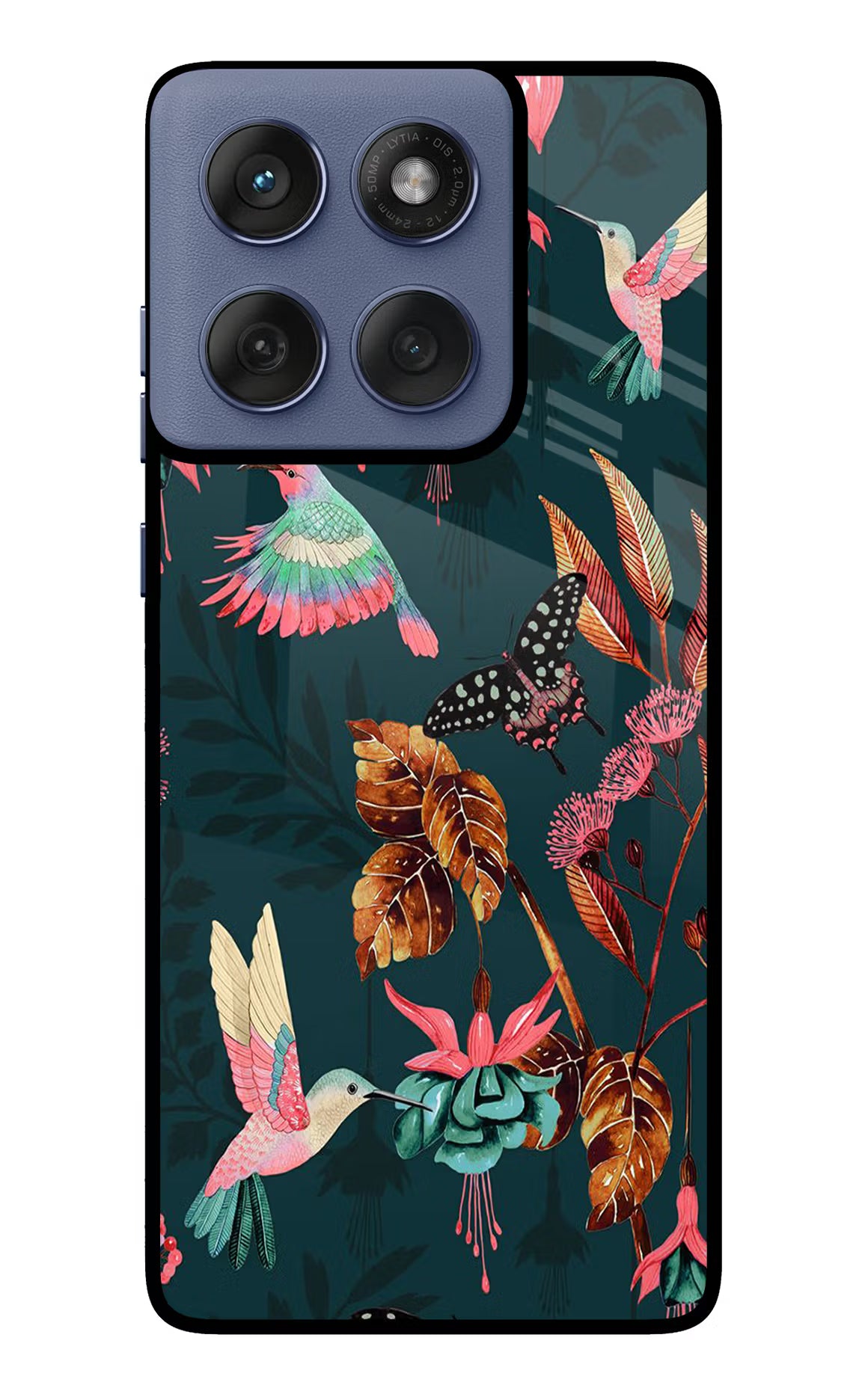 Birds Moto Edge 60 Fusion Glass Case Back Cover by Casekaro