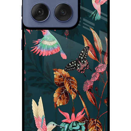 Birds Moto Edge 60 Fusion Glass Case Back Cover by Casekaro