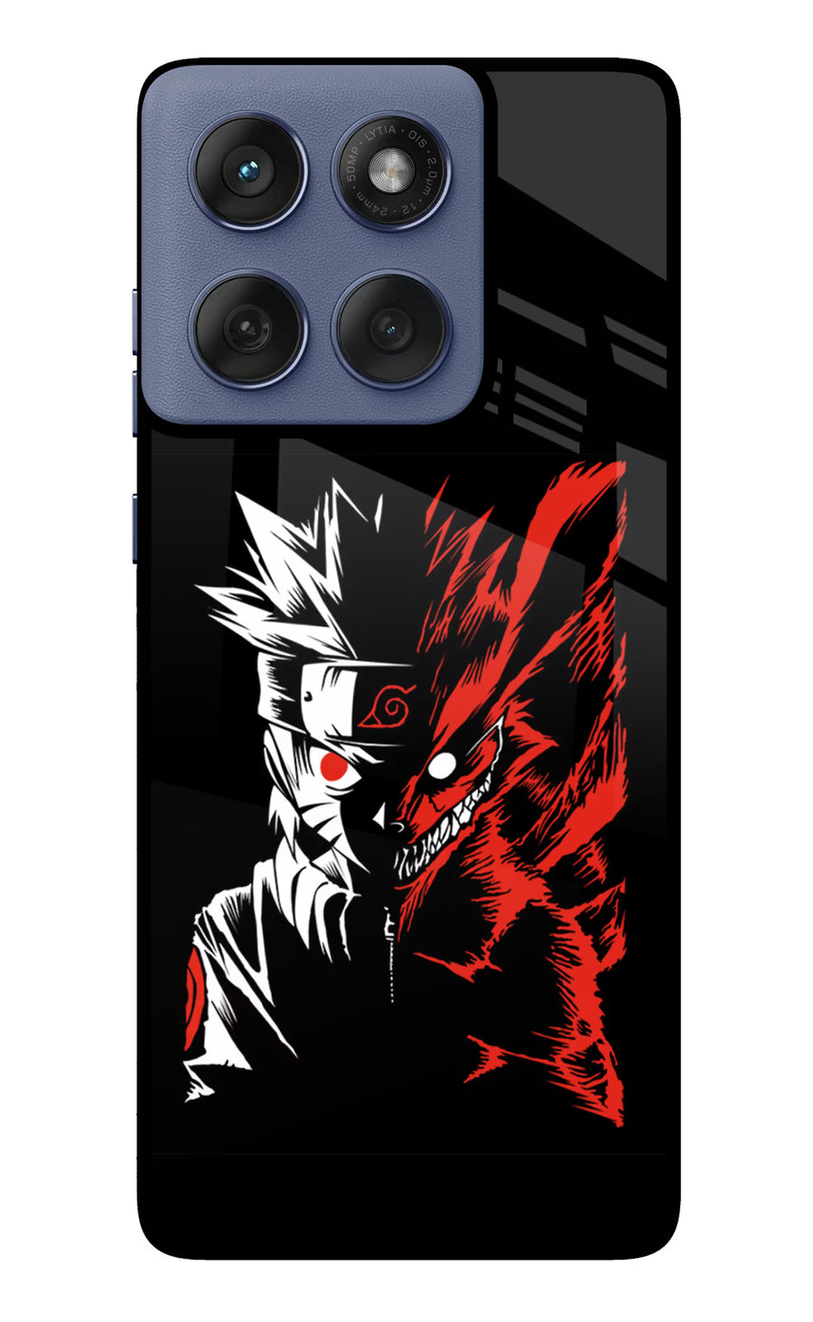 Naruto Two Face Moto Edge 60 Fusion Back Cover, Metal case