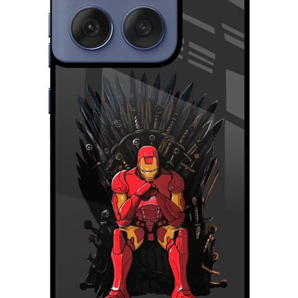 Ironman Throne Moto Edge 60 Fusion Glass Case Back Cover by Casekaro