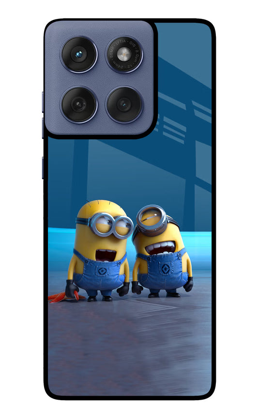 Minion Laughing Moto Edge 60 Fusion Glass Case