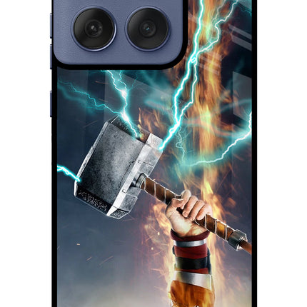 Thor Hammer Mjolnir Moto Edge 60 Fusion Glass Case Back Cover by Casekaro