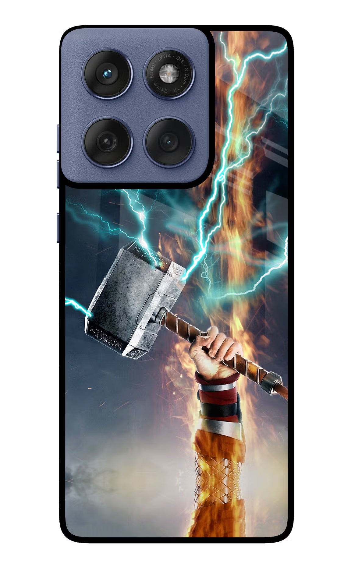 Thor Hammer Mjolnir Moto Edge 60 Fusion Glass Case Back Cover by Casekaro
