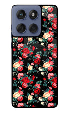 Rose Pattern Moto Edge 60 Fusion Glass Case