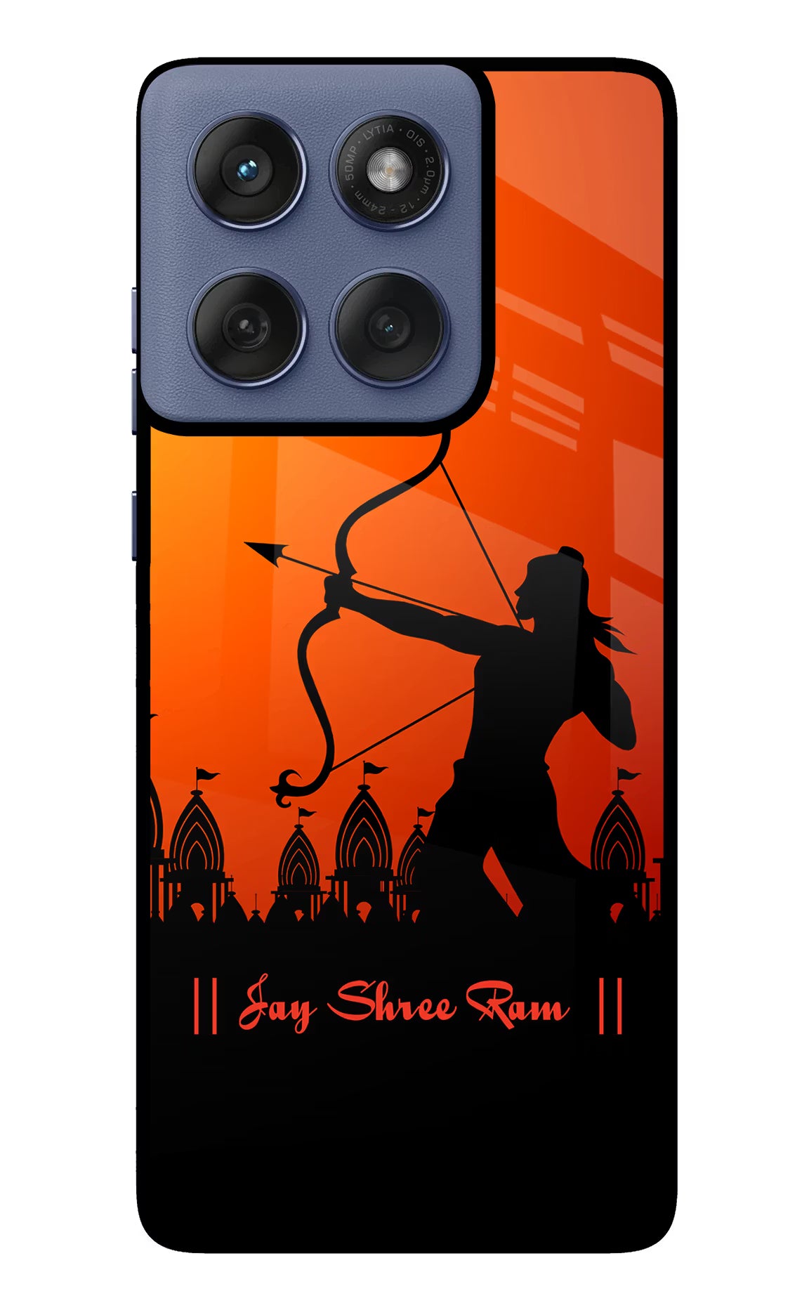 Lord Ram - 4 Moto Edge 60 Fusion Glass Case Back Cover by Casekaro