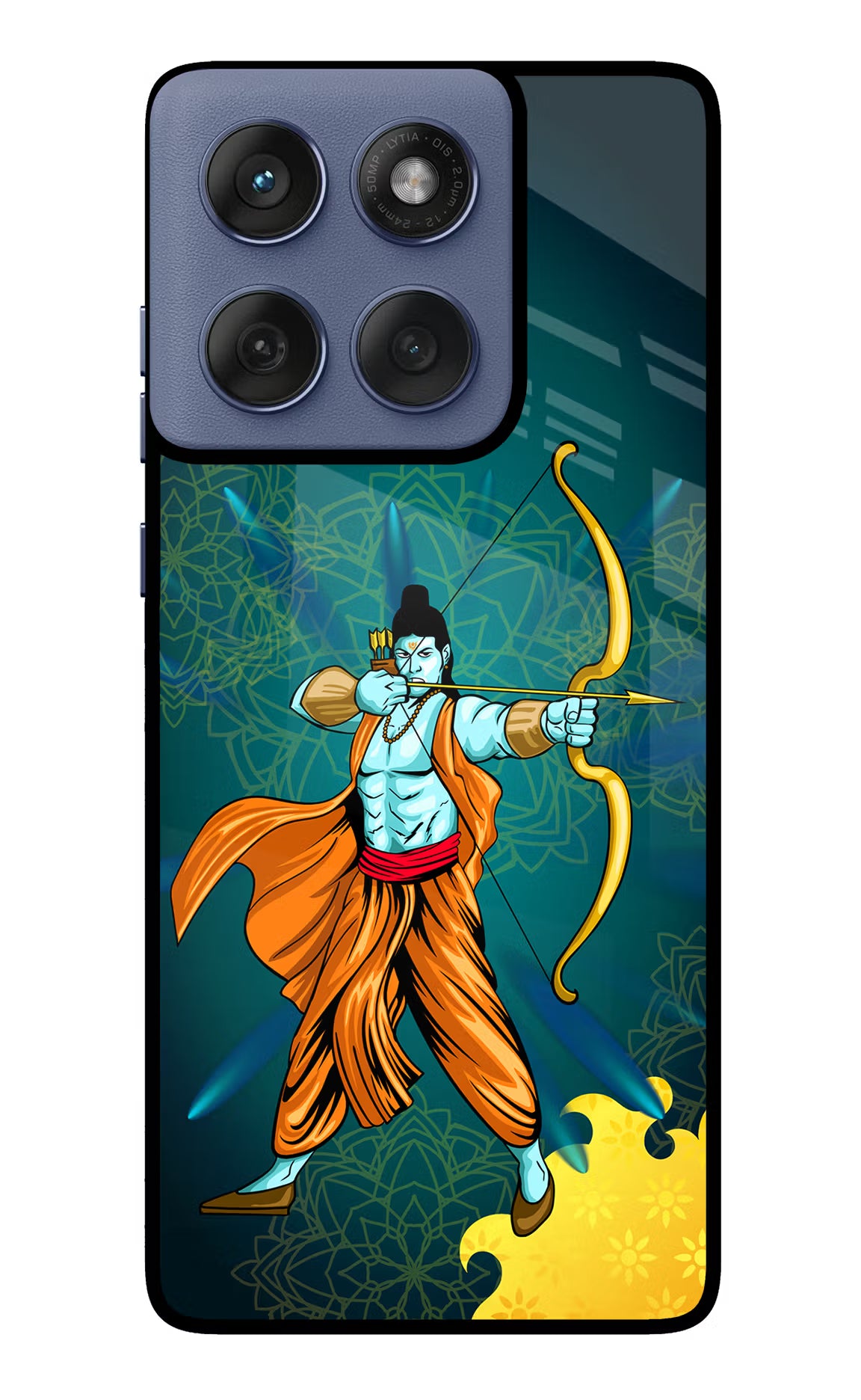 Lord Ram - 6 Moto Edge 60 Fusion Glass Case Back Cover by Casekaro