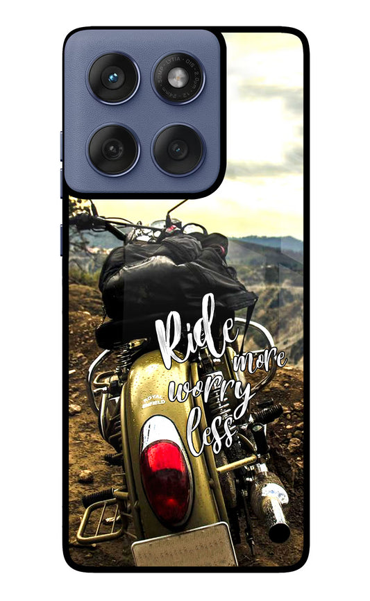 Ride More Worry Less Moto Edge 60 Fusion Glass Case