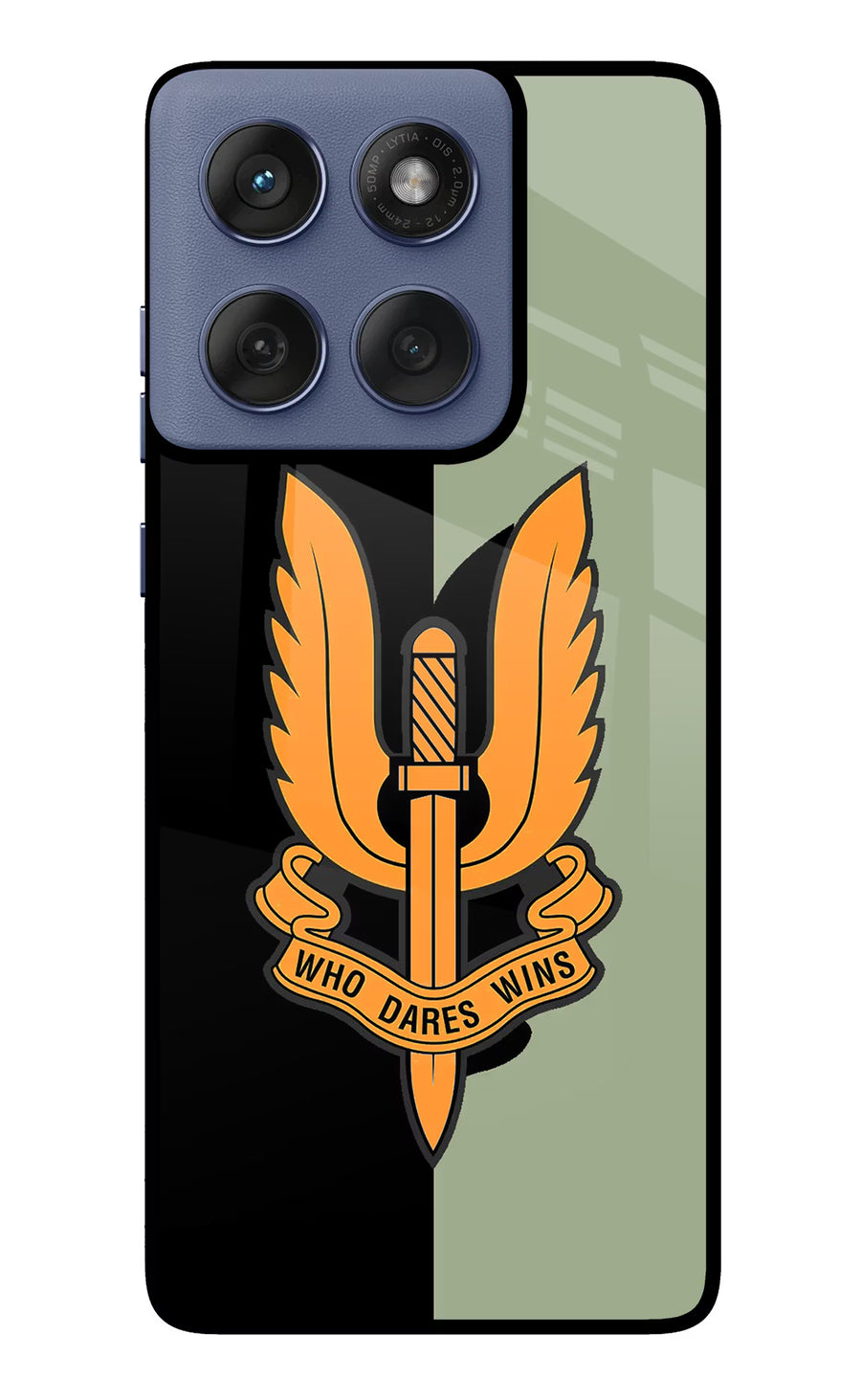 Balidan Logo Moto Edge 60 Fusion Back Cover, Metal case