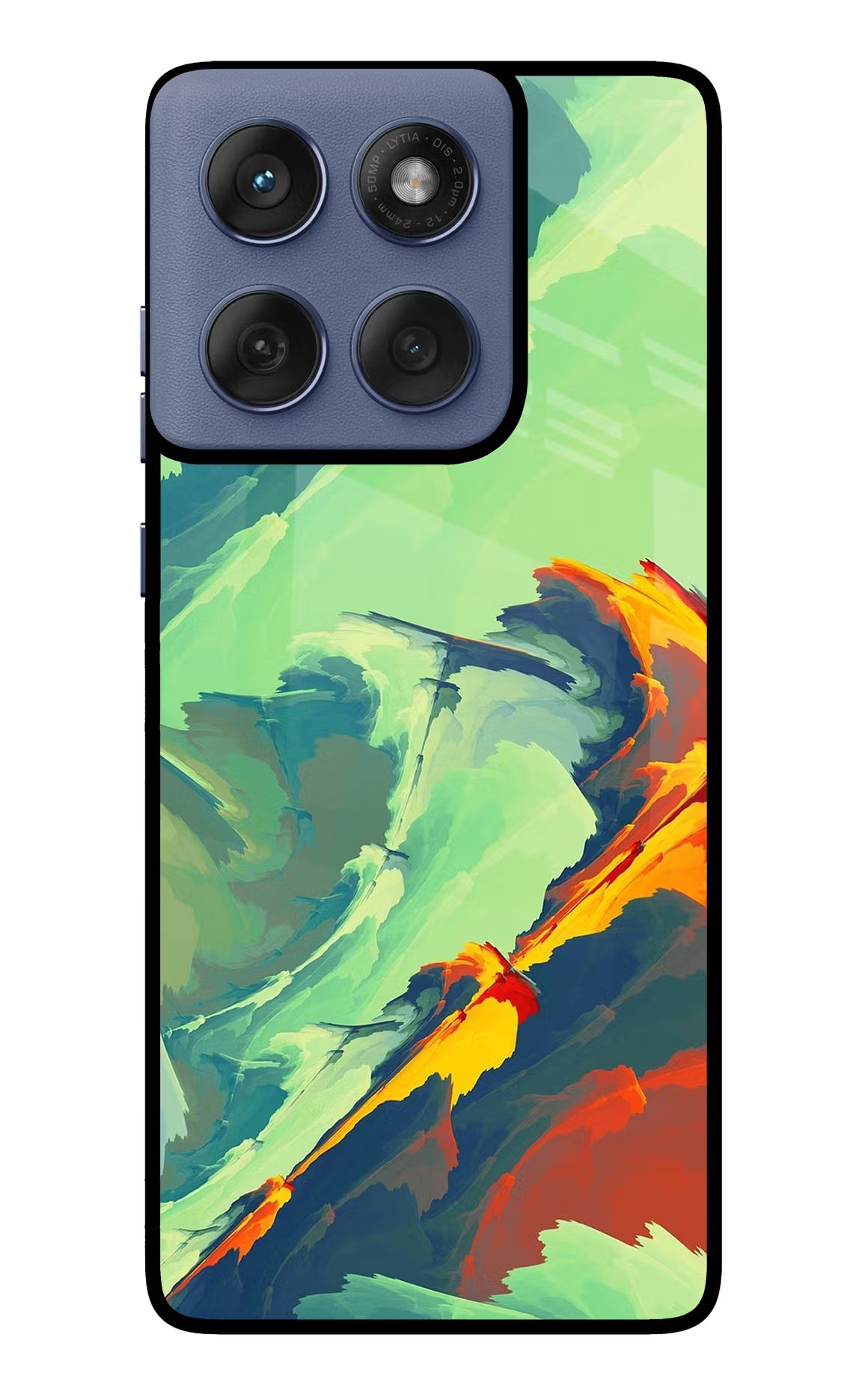 Paint Art Moto Edge 60 Fusion Glass Case Back Cover by Casekaro