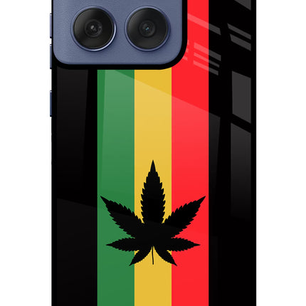 Weed Flag Moto Edge 60 Fusion Glass Case Back Cover by Casekaro