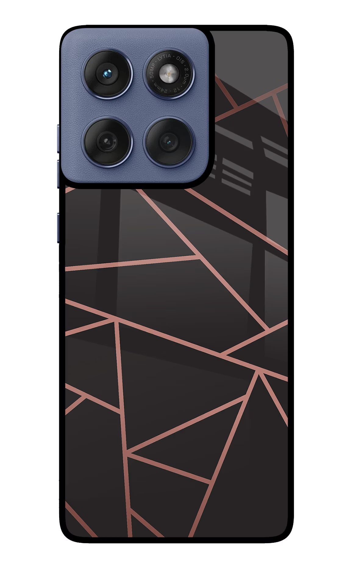 Geometric Pattern Moto Edge 60 Fusion Glass Case Back Cover by Casekaro