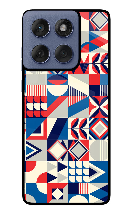 Colorful Pattern Moto Edge 60 Fusion Glass Case