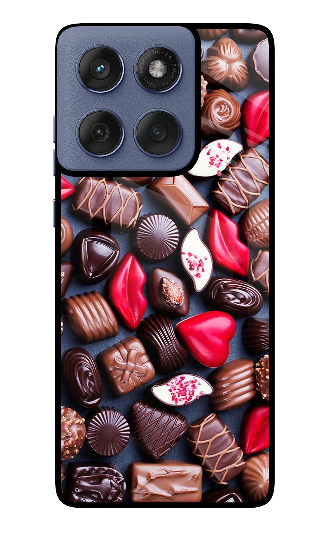 Chocolates Moto Edge 60 Fusion Glass Case
