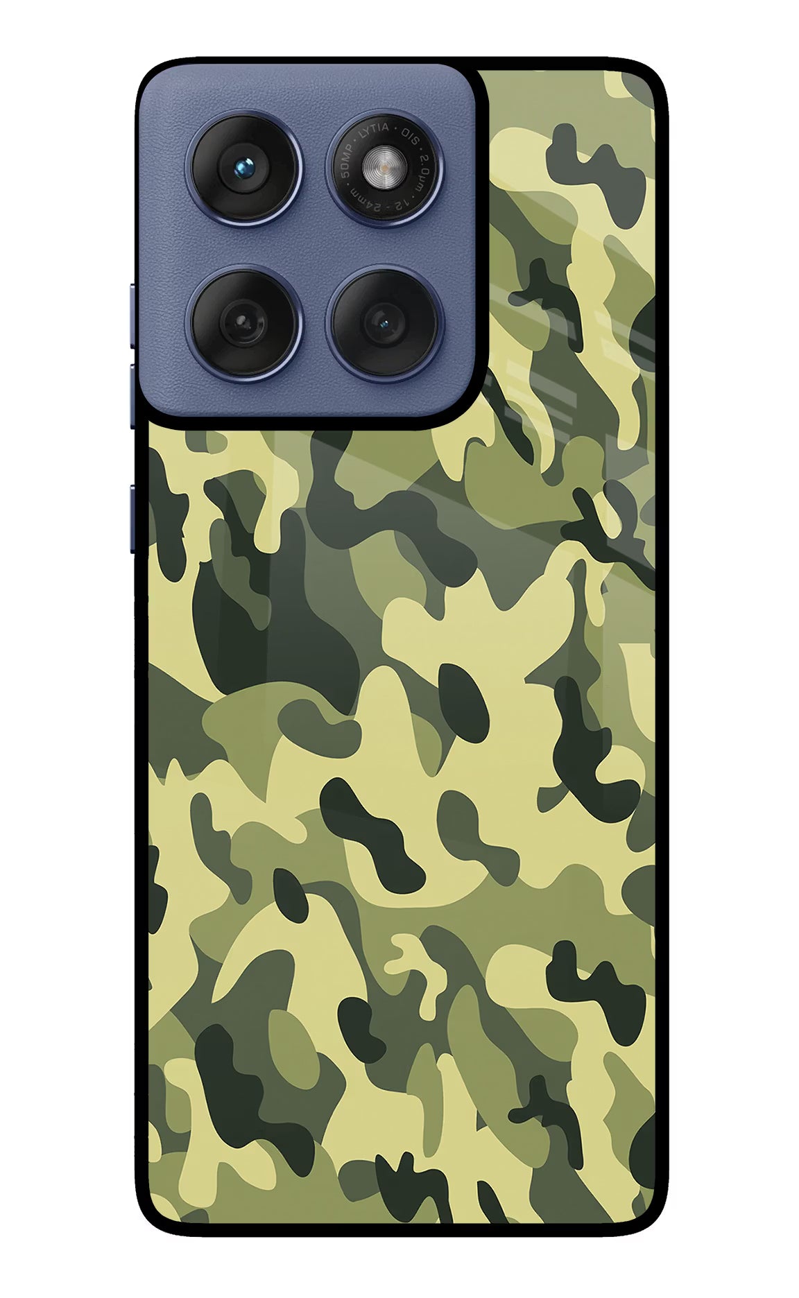 Camouflage Moto Edge 60 Fusion Glass Case Back Cover by Casekaro