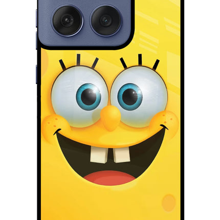 Sponge 1 Moto Edge 60 Fusion Glass Case Back Cover by Casekaro