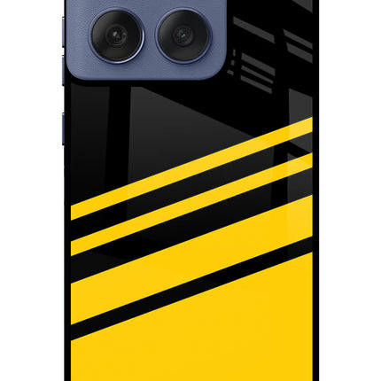 Yellow Shades Moto Edge 60 Fusion Glass Case Back Cover by Casekaro