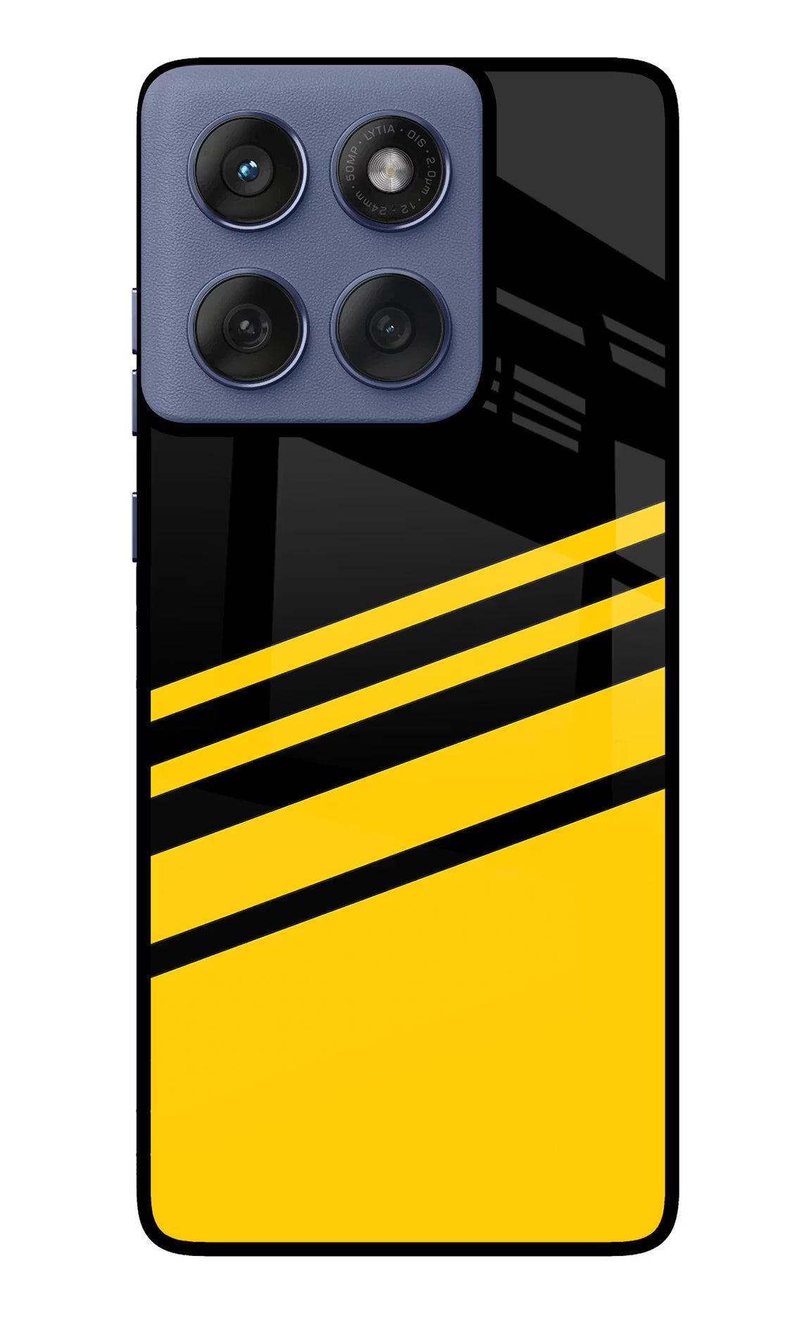 Yellow Shades Moto Edge 60 Fusion Glass Case Back Cover by Casekaro