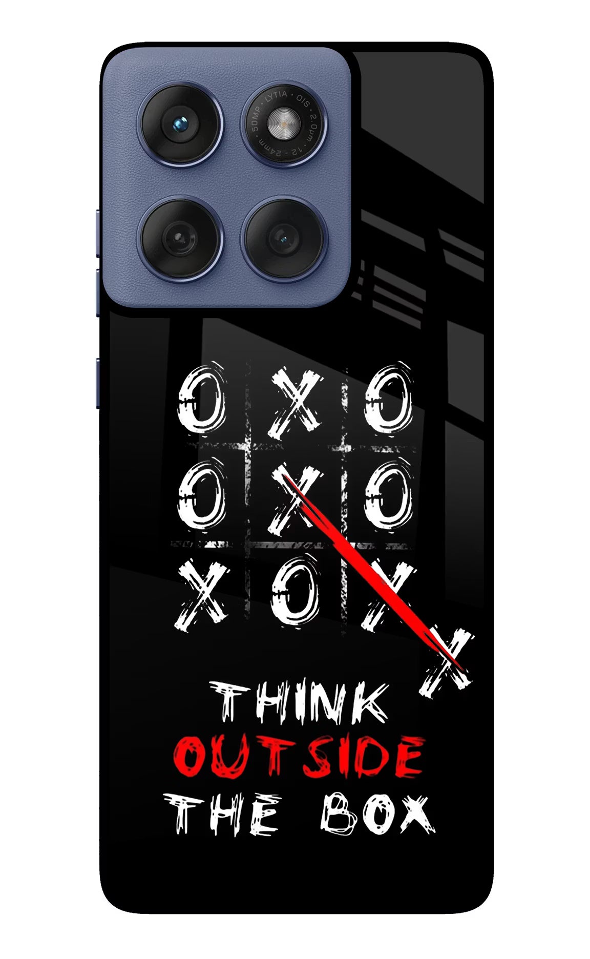 Think out of the BOX Moto Edge 60 Fusion Glass Case Back Cover by Casekaro