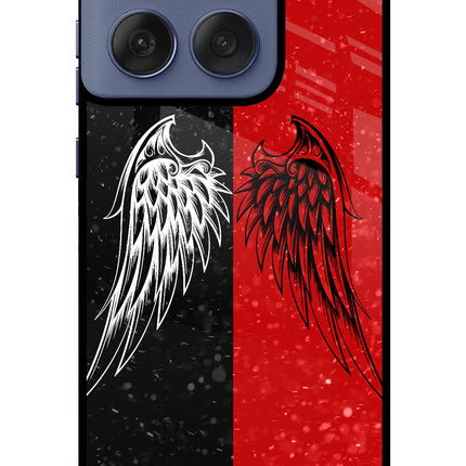 Wings Moto Edge 60 Fusion Glass Case Back Cover by Casekaro