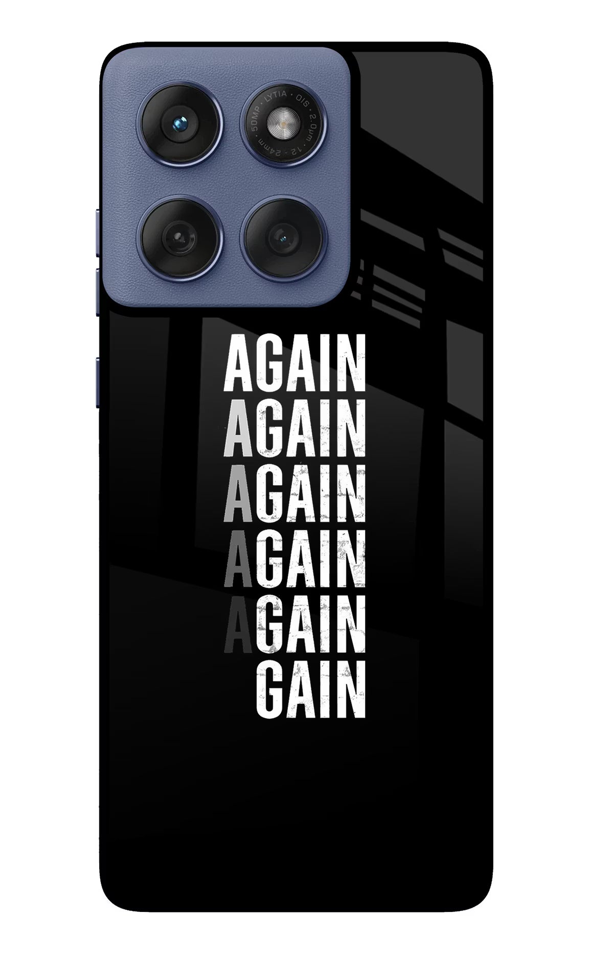 Again Again Gain Moto Edge 60 Fusion Glass Case Back Cover by Casekaro