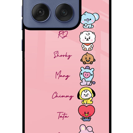 BTS names Moto Edge 60 Fusion Glass Case Back Cover by Casekaro