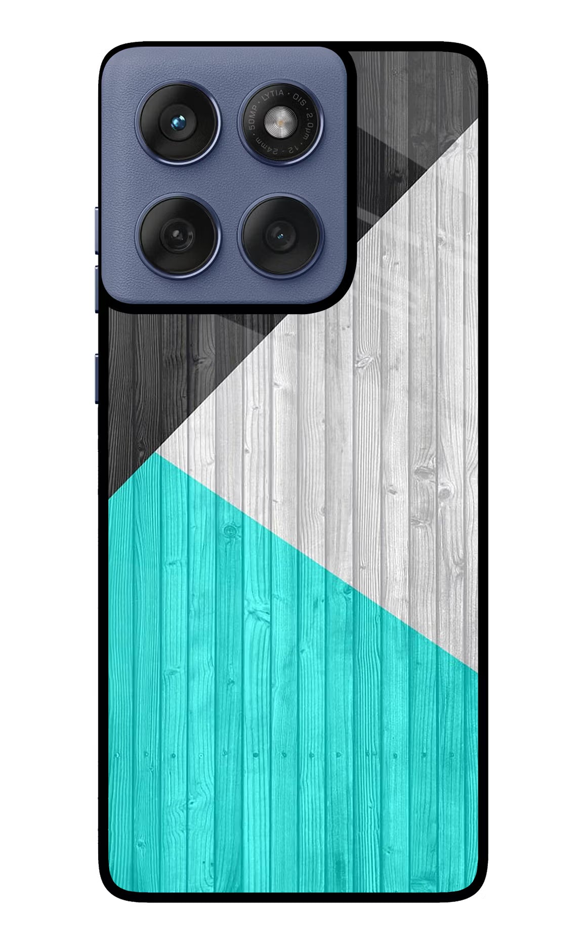 Wooden Abstract Moto Edge 60 Fusion Glass Case Back Cover by Casekaro