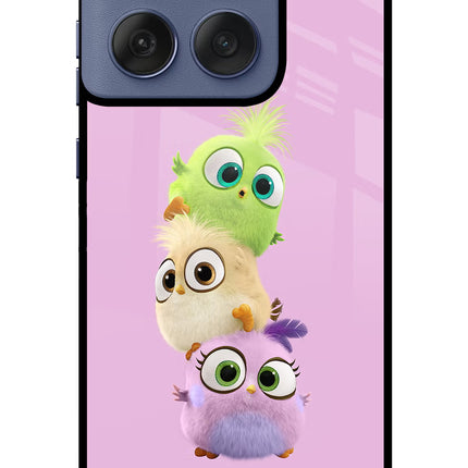 Cute Little Birds Moto Edge 60 Fusion Glass Case Back Cover by Casekaro