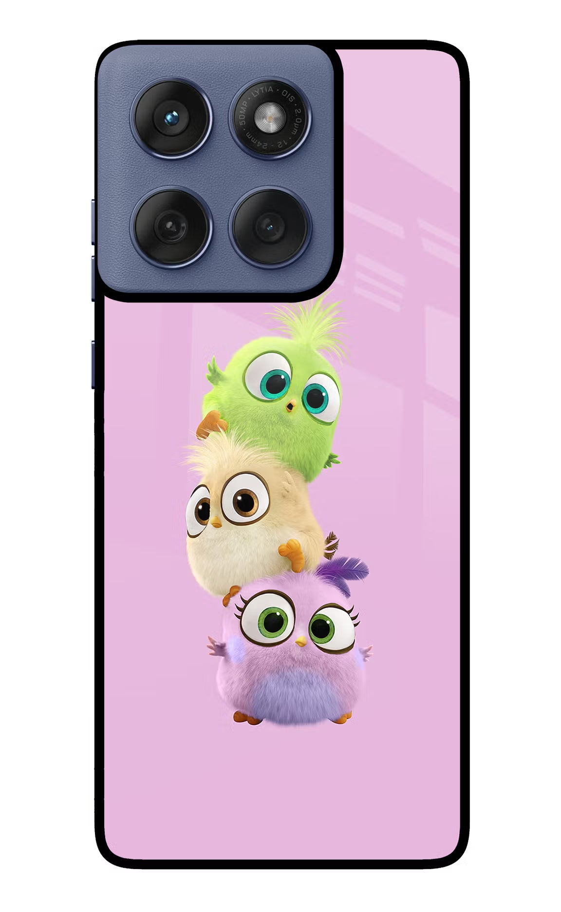 Cute Little Birds Moto Edge 60 Fusion Glass Case Back Cover by Casekaro
