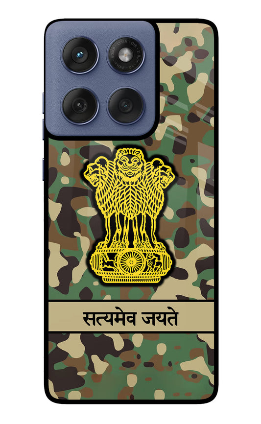 Satyamev Jayate Army Moto Edge 60 Fusion Glass Case