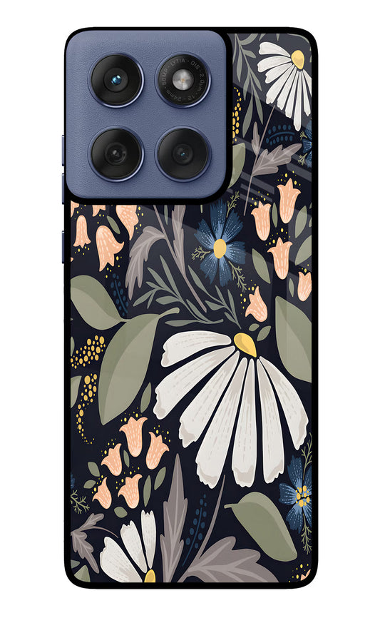 Flowers Art Moto Edge 60 Fusion Glass Case