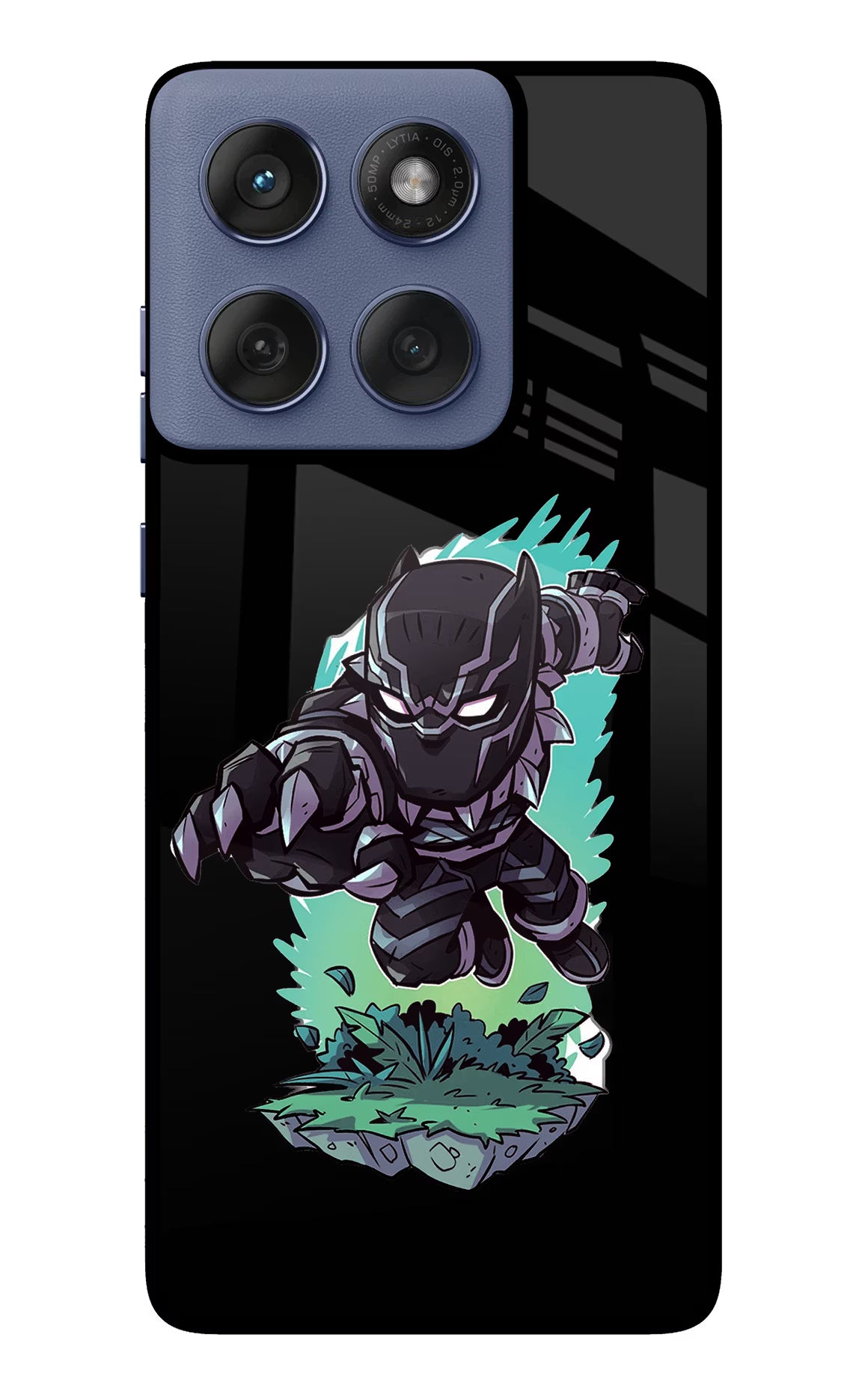 Black Panther Moto Edge 60 Fusion Glass Case Back Cover by Casekaro