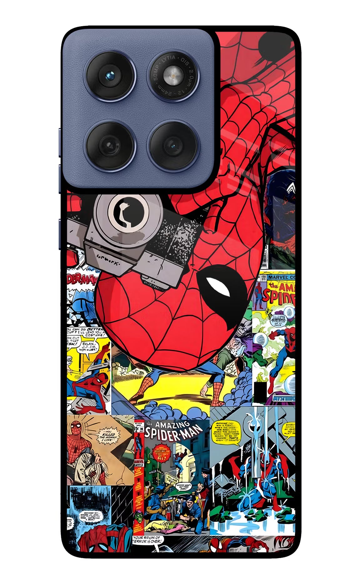 Spider Man Moto Edge 60 Fusion Glass Case Back Cover by Casekaro