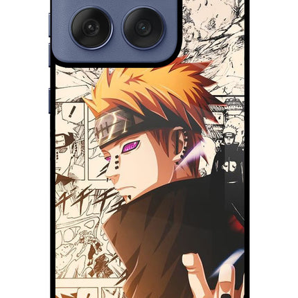 Pain Anime Moto Edge 60 Fusion Glass Case Back Cover by Casekaro